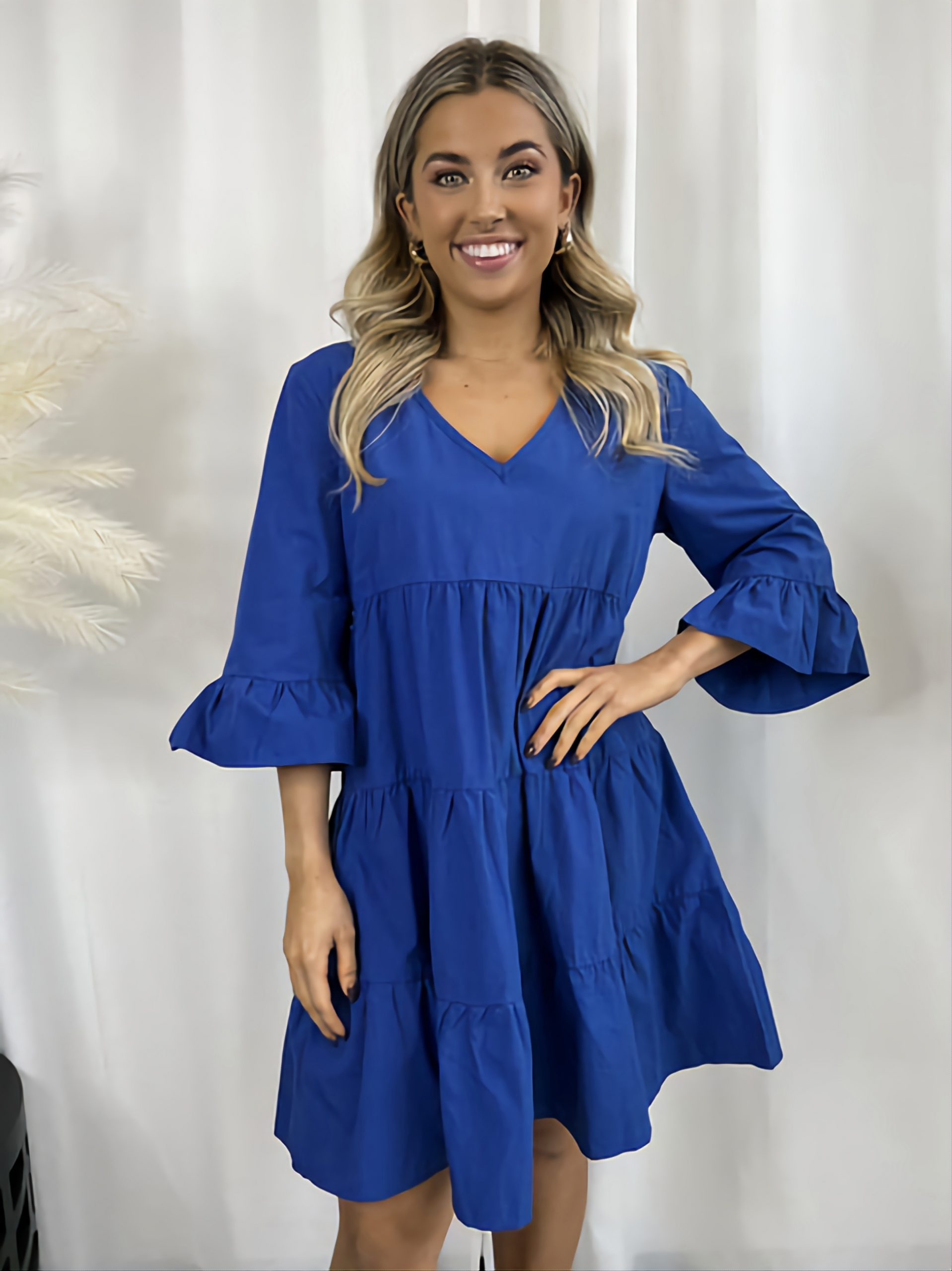 Cobalt Mini Dress – Boho Boulevard