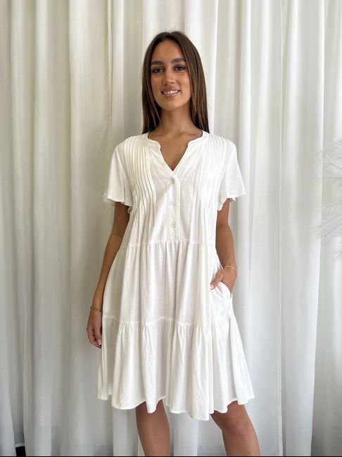 Summer White Linen Dress